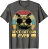 Vintage Best Cat Dad Ever Funny Cat Lover Animal Gift Unisex T-Shirt