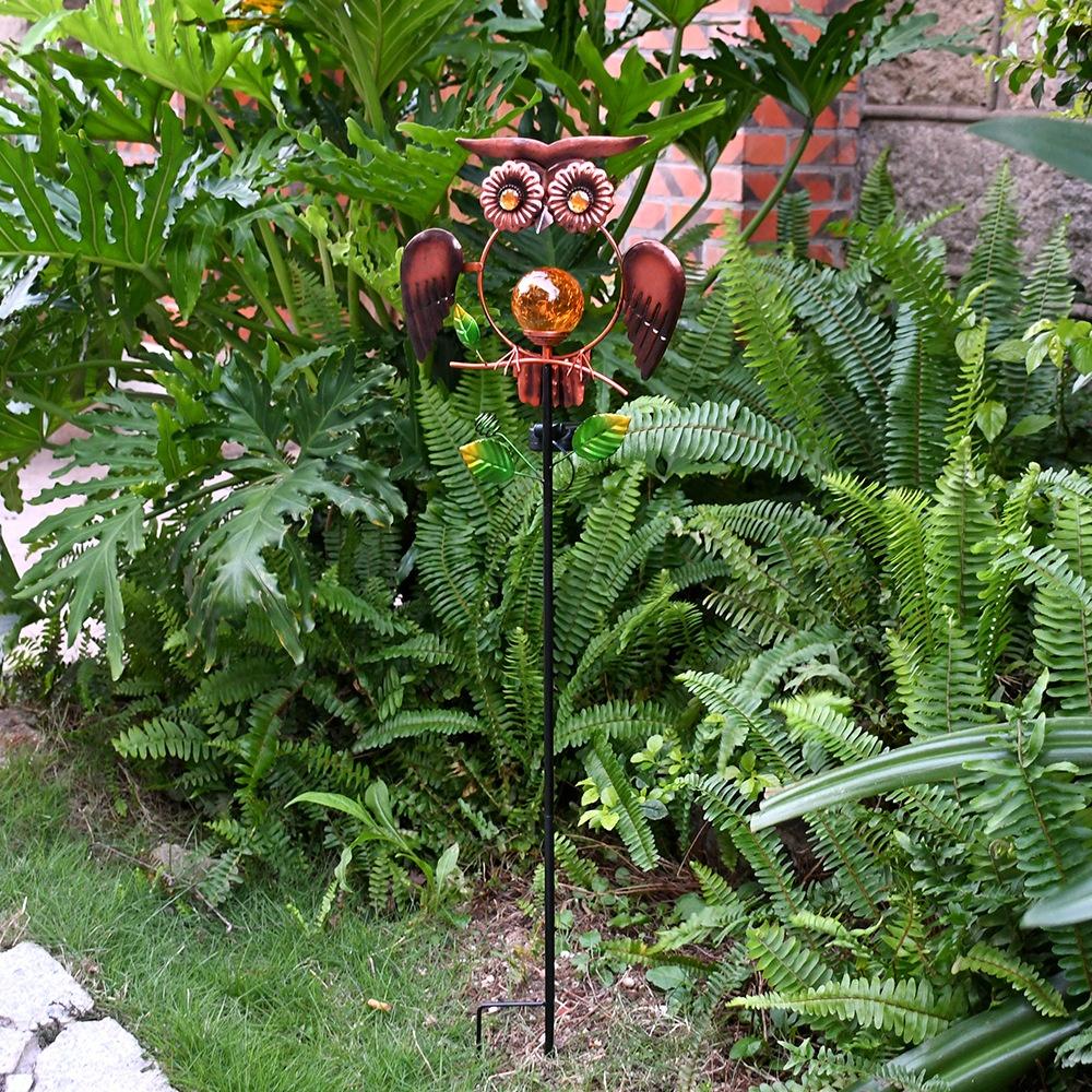Modern Design IP65 Waterproof LED Owl Solar Light with 360 Beam Angle for Outdoor Garden Courtyard Lawn Decor
