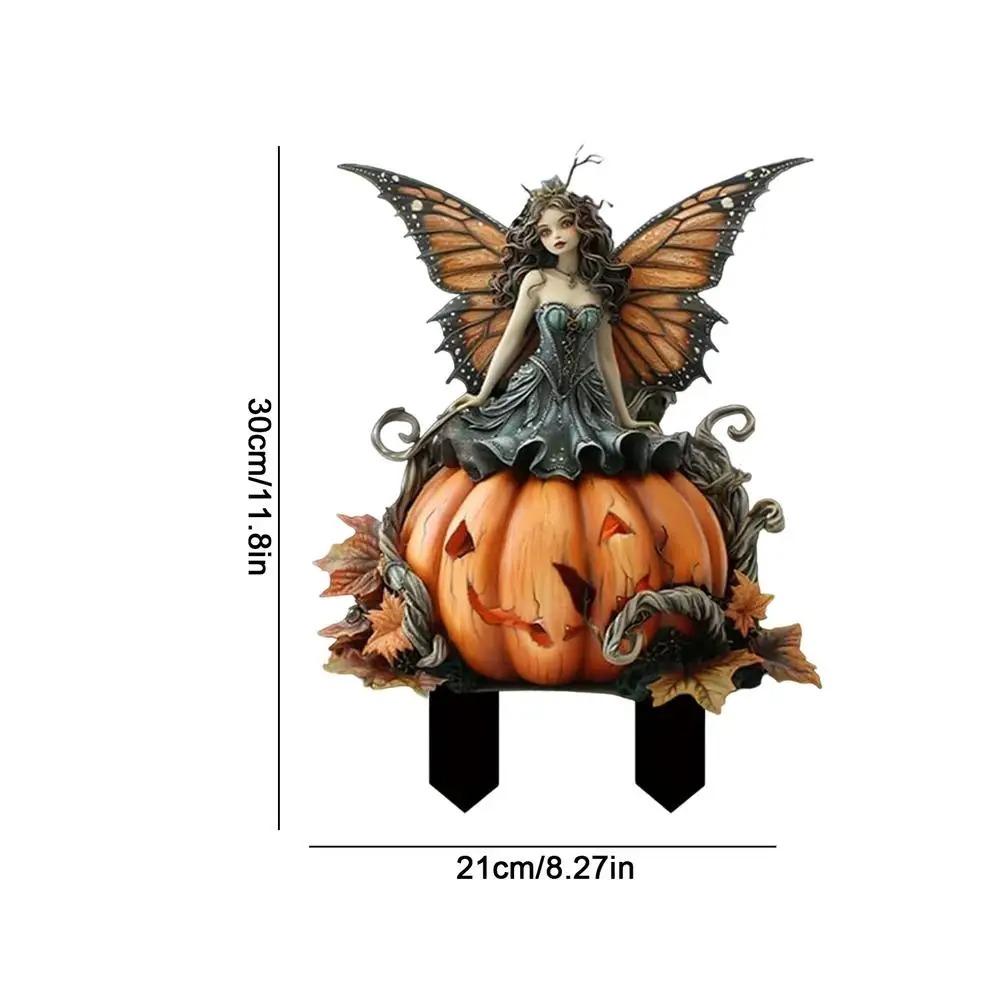 Elf Flower Pot Insert Plaque,Bohemian Fairy Flower Pot Decoration,Garden Fairy Statue, Fairy Garden Flower Pot Accessories