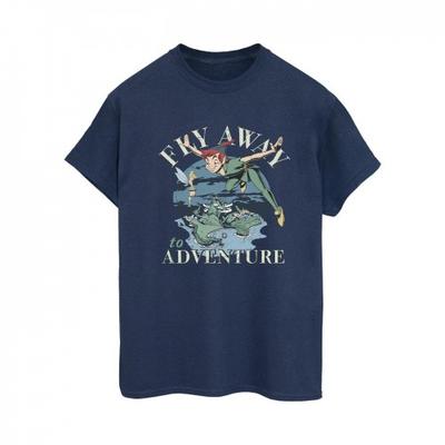 Womens/Ladies Peter Pan Fly Away To Adventure Cotton Boyfriend T-Shirt