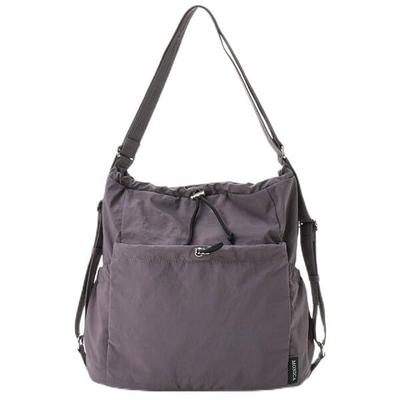 Monica Crinkle Nylon Kordelzug 2-Wege Tasche MONI1060 Grau (11)