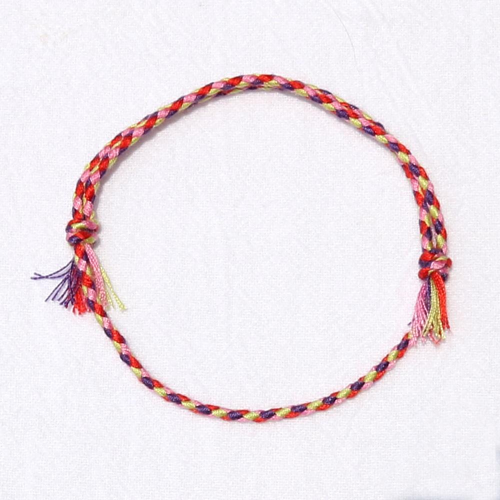 Eenvoudige Kleur Gevlochten Katoenen Touw Mannen Armband Retro Tibetaans Handgewreven Vrouwen Meerlaags Armband Mode Sieraden Accessoires