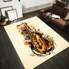 Abstract Saxophone Design Carpet, Musical Art Pattern for Home Decor Suitable for Use As an Anti-slip for Living Room Bedroom Sofas