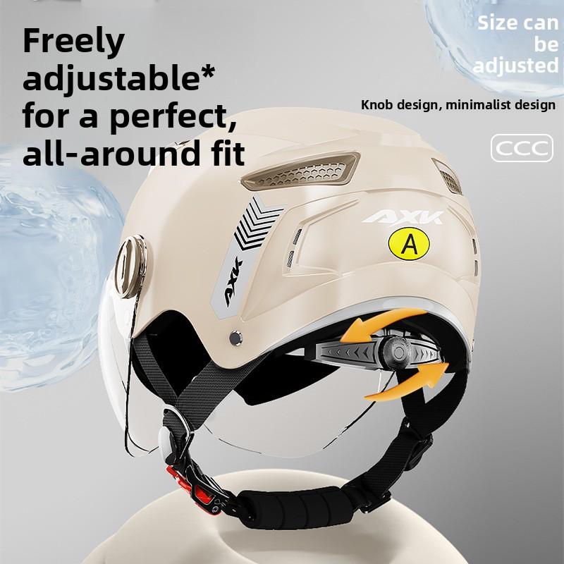 Electric Motorcycle Helmet Men's Summer Sun Protection Battery Car Women's Four-season Helmet