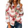 Women's Fashion Hooded Long Sleeve Printed Shirt Top