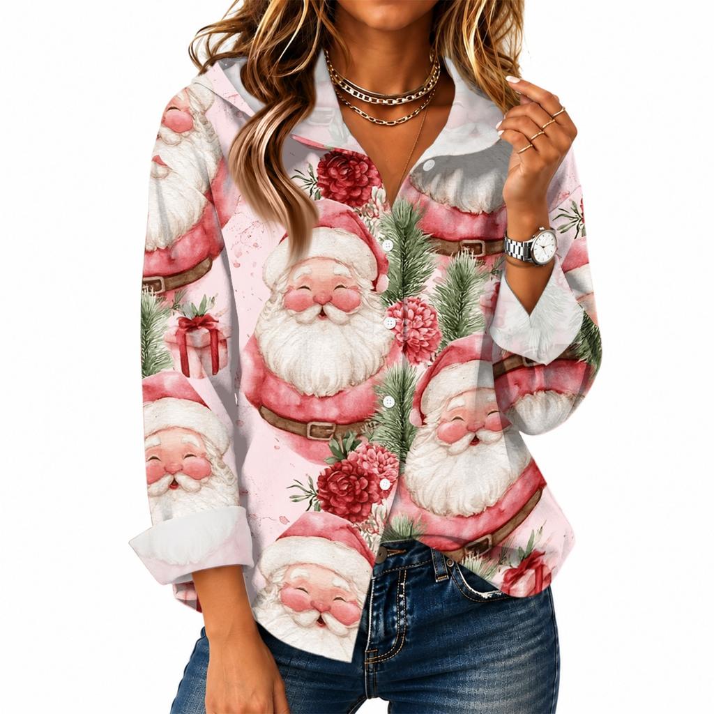 Women's Fashion Hooded Long Sleeve Printed Shirt Top