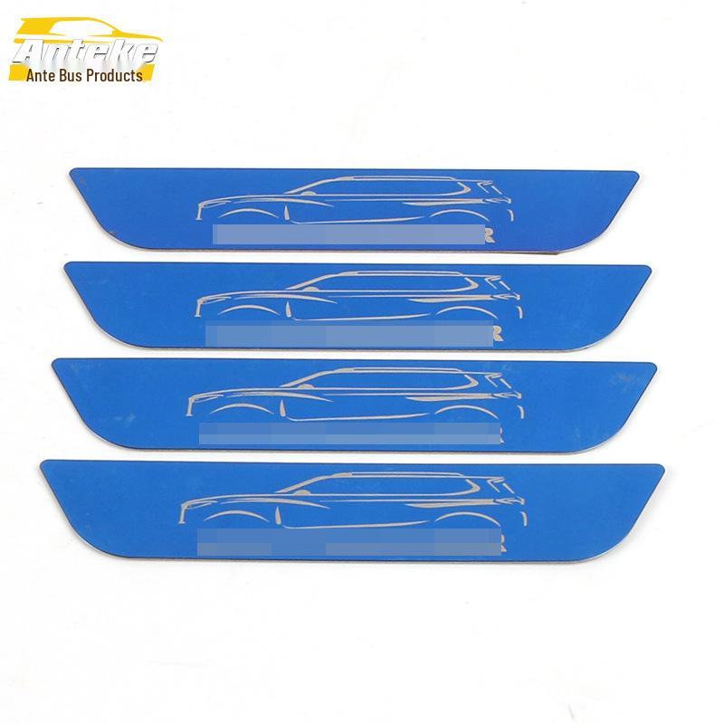 Land Cruiser Stainless Steel Anti-Kick Sequin Armrest Box Decorative Stickers