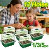 12-Cell Seed Starter Kit with Dome & Base, Propagation Tray for Seedlings, Cuttings, Succulents, Indoor Gardening Supplies, Reusable & Durable