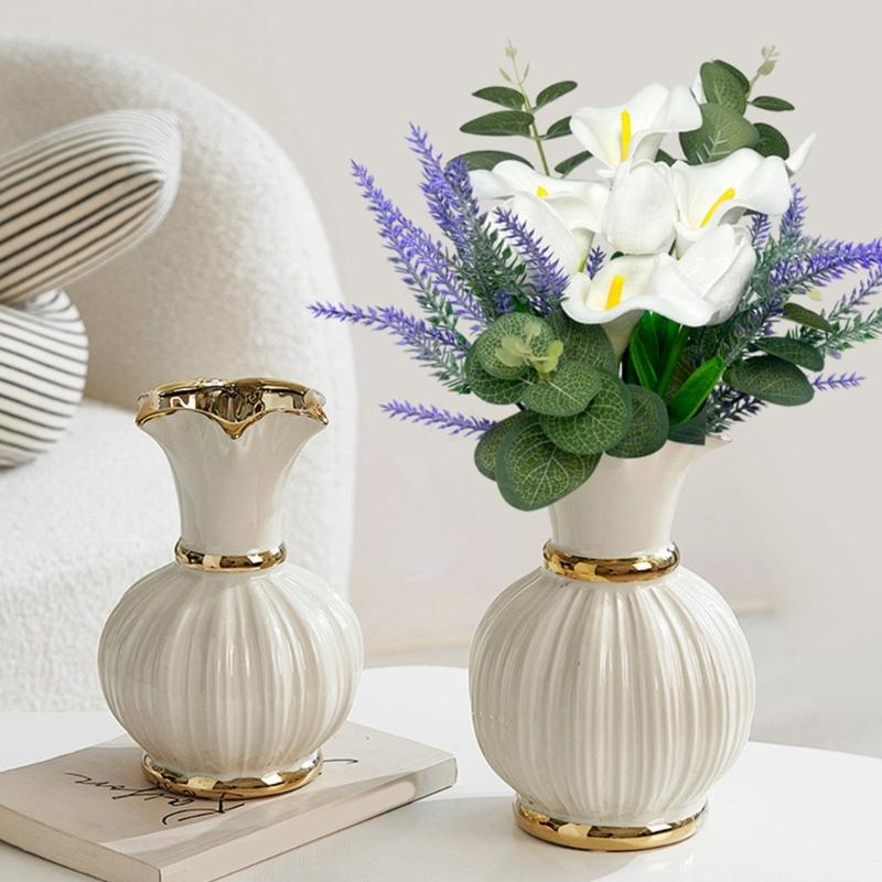 Artificial Flower 13.77Inch Realistic Flower Arrangement Bouquets for Home Vase Decoration Wedding Table Centerpieces