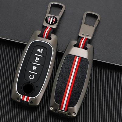 Étui de clé en alliage de zinc pour voiture pour Nissan Versa Maxima Rogue Armada Sentra Qashqai X-Trail 2/3/4/5 Boutons 2022 2023 2024 Accessoires