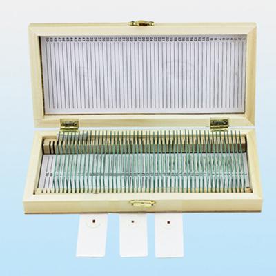 Secure Storage Box for 50 Microscope Slides Made of Wood Featuring Iron Lock for Laboratory and Scientific Sample Management