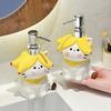 370ml Soap Dispenser Cartoon Cat Lotion Dispenser Bathroom Ceramic Press-type Hand Soap and Shower Gel Separate Bottles