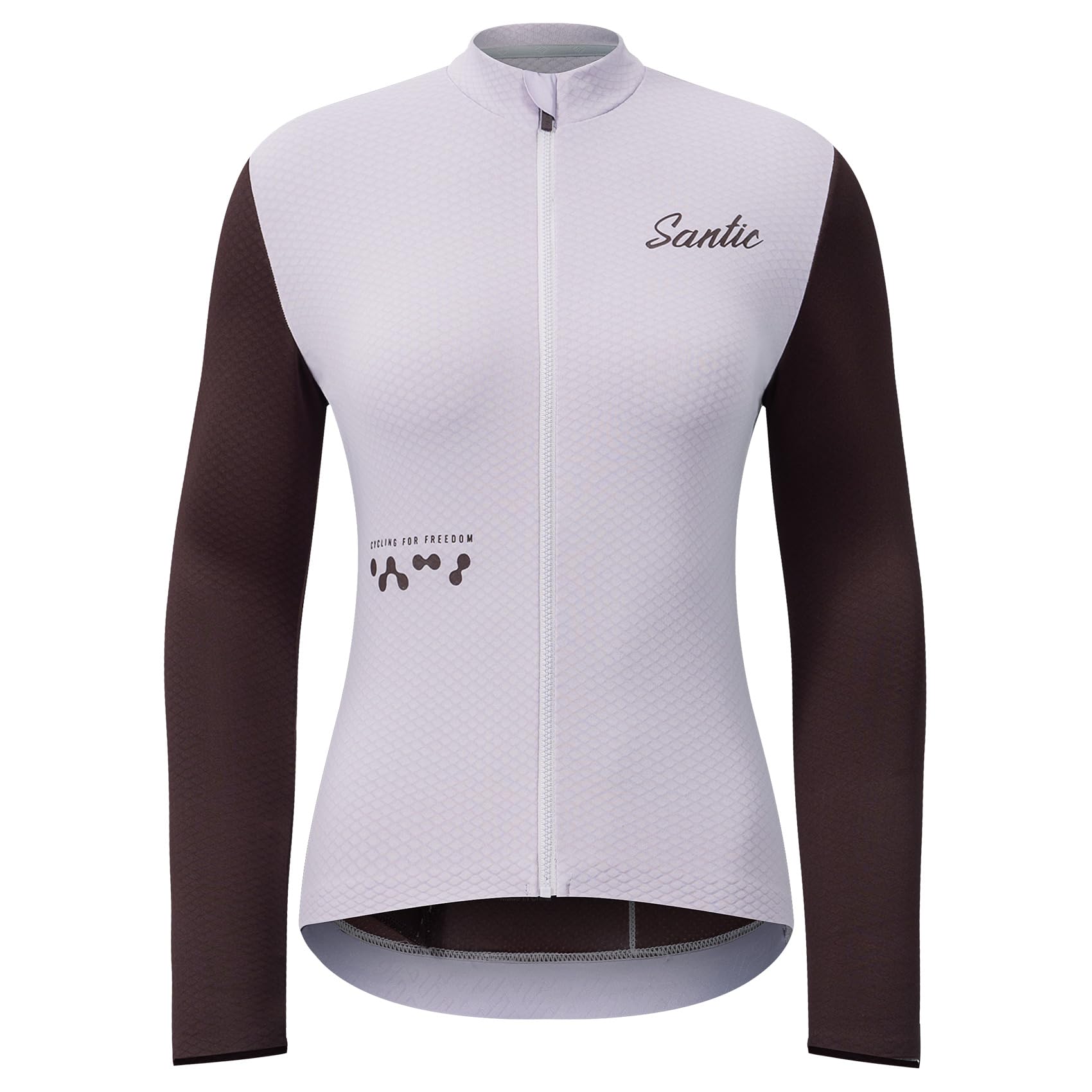 

Santic Women s Long Sleeve Fleece-Lined Cycling Jersey, Windbreaker Jacket, Autumn/Winter Road Bike Jersey, Windproof and Warm, Purple, Size L