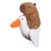 25cm Kawaii Simulation Capybara Plush Toys Kapibala Rides A Goose and A Crocodile Stuffed Animals Toys for Kids Birthday Gifts