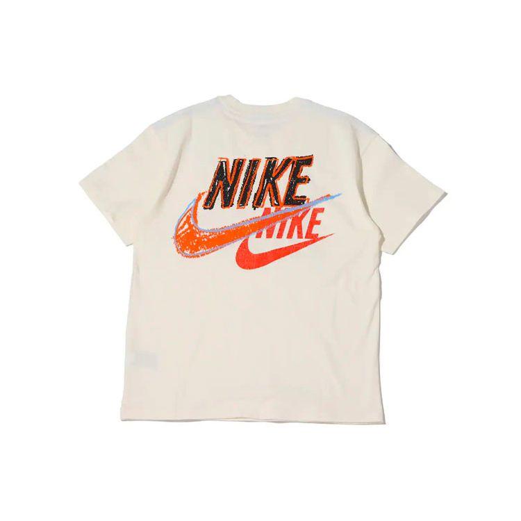 Nike Solid Color Big Logo Print Breathable Short Sleeve T-Shirt Men Tops White DO6369-133