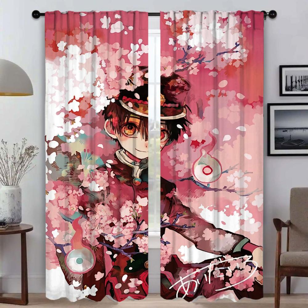 Modern Living Room Curtains for Camera Hanako Kun Shades Tulle for Bedroom Blackout Curtain Home Interior Curtains 2 Pieces