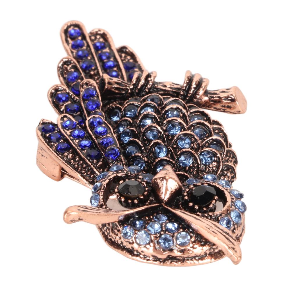 Owl Brooch Pin Sparkling Fashionable Unisex Rhinestone Vintage Owl Brooch for Party Travel ZT1124 55