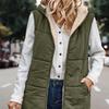 Womens 2025 Fall Reversible Vests Sleeveless Fleece Jacket Zip Up Hoodie Pockets Long Warm Winter Coat