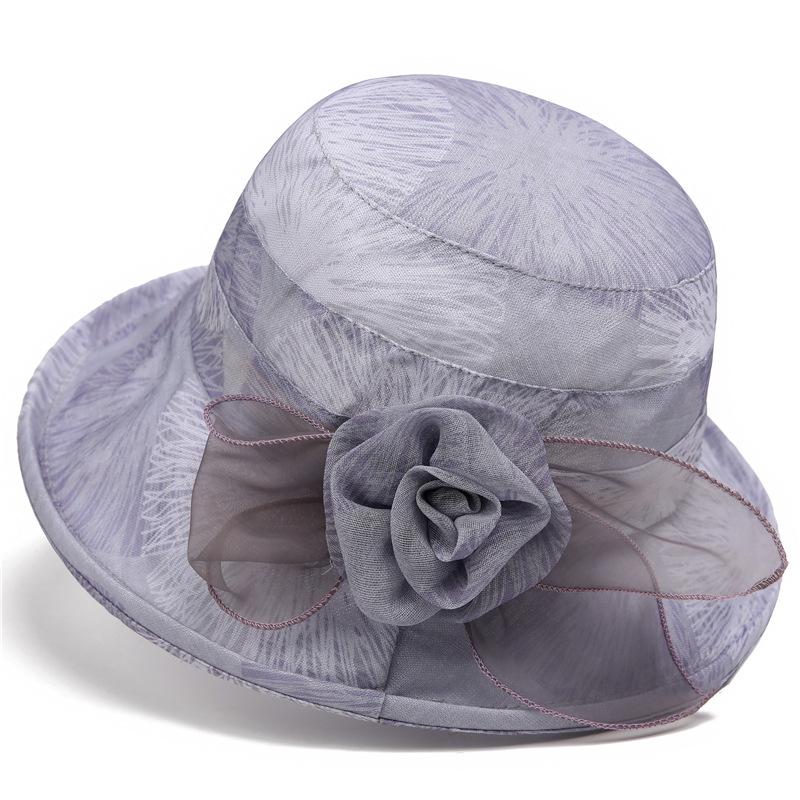 Women's Bucket Hat Spring Summer Hats For Women Breathable Round Top Flower Fashion Lady Sun Hat Suncreen Casual Sunhat New Thin