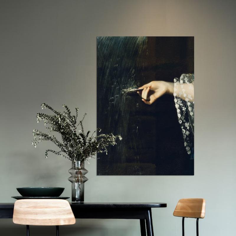 Dark Academia Victorian Antique Moody Vintage Portrait Poster Print Canvas Painting Surreal Art Wall Picture for Room Home Decor