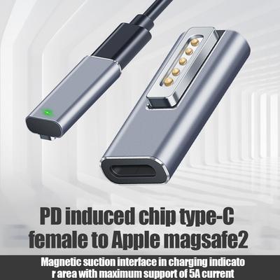 Magnetischer USB-PD-Adapter Typ C für Apple Magsafe 1 Magsafe 2 MacBook Pro USB C Buchse Schnellladung Magnetstecker Konverter