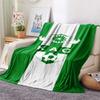 1Pc Kenitra Athletic Club kac Print Flannel Blanket High Quality Warm Comfortable Cover for All Seasons Perfect for Gifts Home Decor