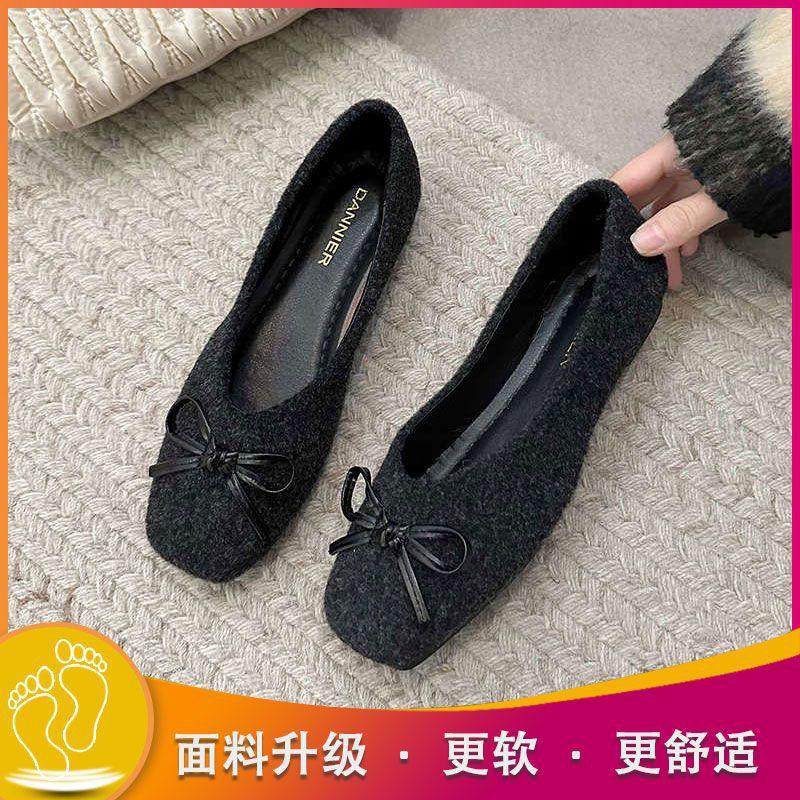 Large Size Women's Shoes 41 To 43 Wide Fat Feet 2025 New French Mary Jane Shoes Children's Flats