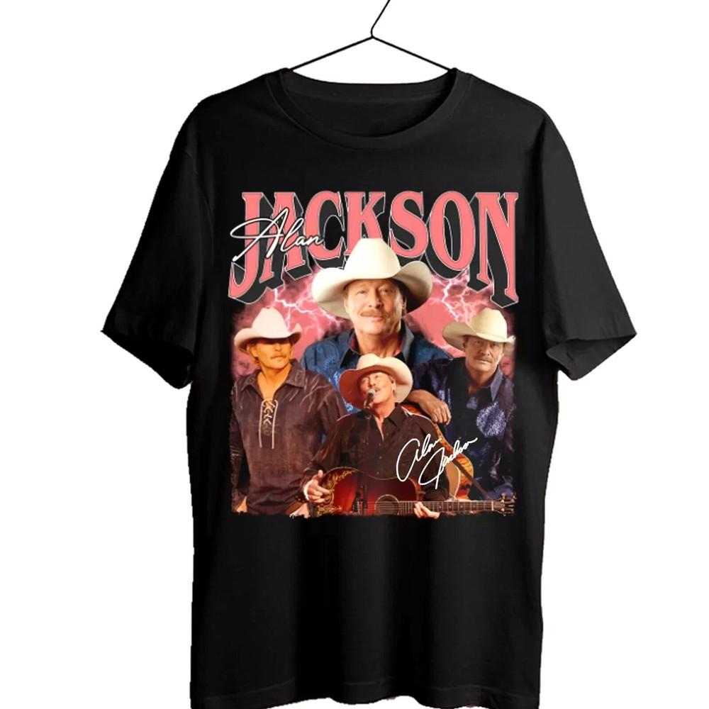 Hot Alan Jackson Singer Shirt New Rare Black T-Shirt P10 Unisex T-Shirt