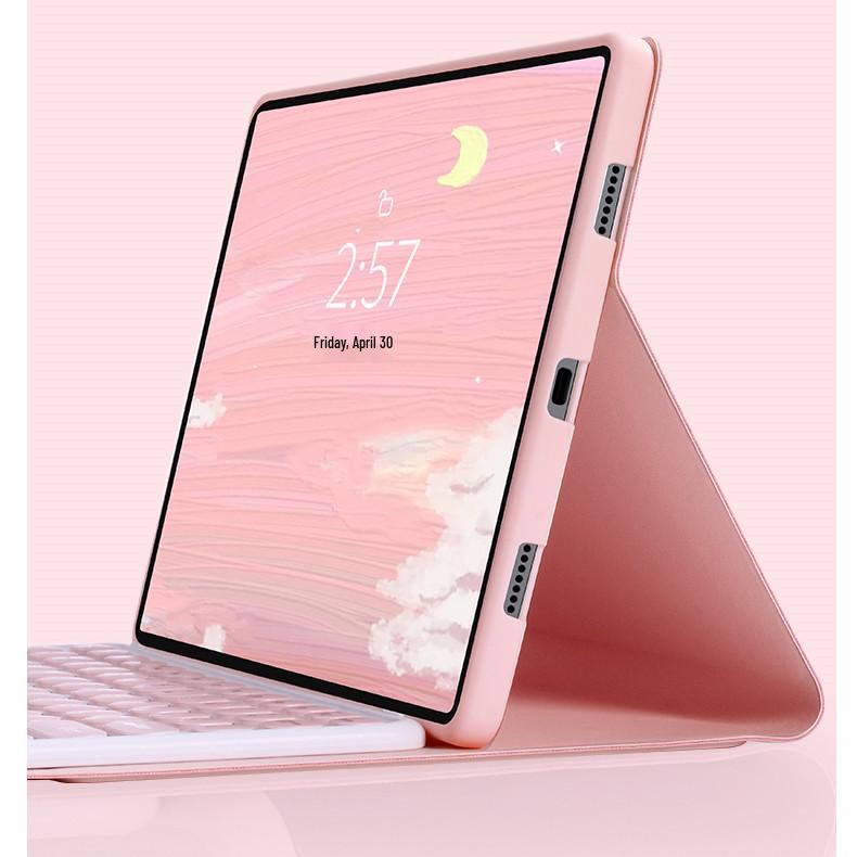 Compatible Bluetooth Keyboard Protective Case for Honor Tablet 9 (12.1-inch), X8 Pro, X9a, and X9 with Round Cap Touch and Leather Finish.