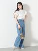 Beams Heart Band Frill FREE Women's S/S Shirt, Collar, Blouse, OFF_WHT