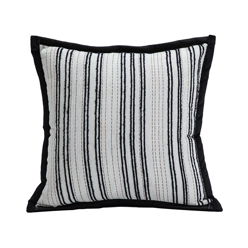 30x50/45x45cm Simple Chenille Pillowcase Cojines Yarn-Dyed Jacquard Striped Throw Pillow Cover Geometric Soft Cushion Covers