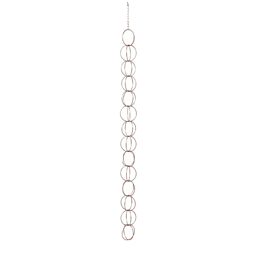 Rain Chain Ring Style Decorative Metal Gutter Rain Chain for Outdoor Garden Balconies Parks Round Ring