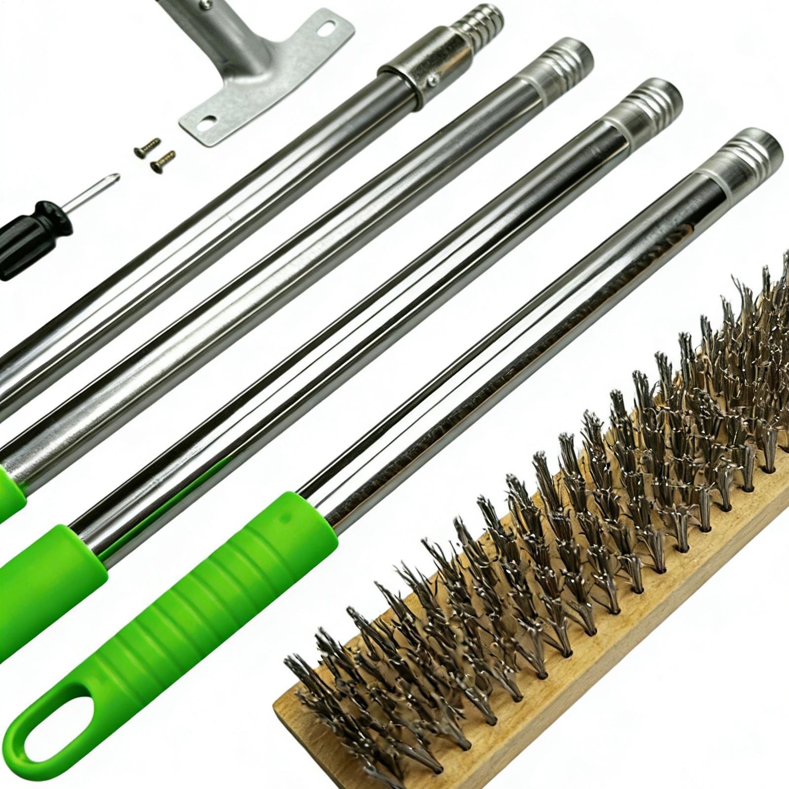 

Stainless Steel Wire Brush Long Handle Hard Bristles Scrubber Floor Scrub Brush Cleaning Tools For Concrete Floor Tile Deck China Mainland