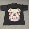 Homme + Femme Beware of Dog Pixel Bulldog Graphic Black T-Shirt Mens Large