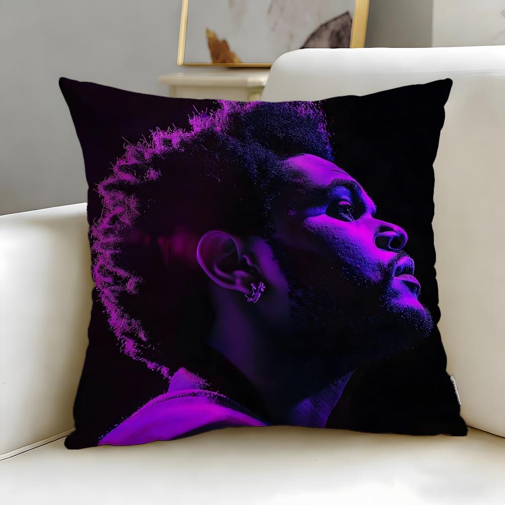 popular singer The Weeknd Cushion Cover Soft  EasyWash Pillow Case  Versatile for Couch Bed Travel and Office