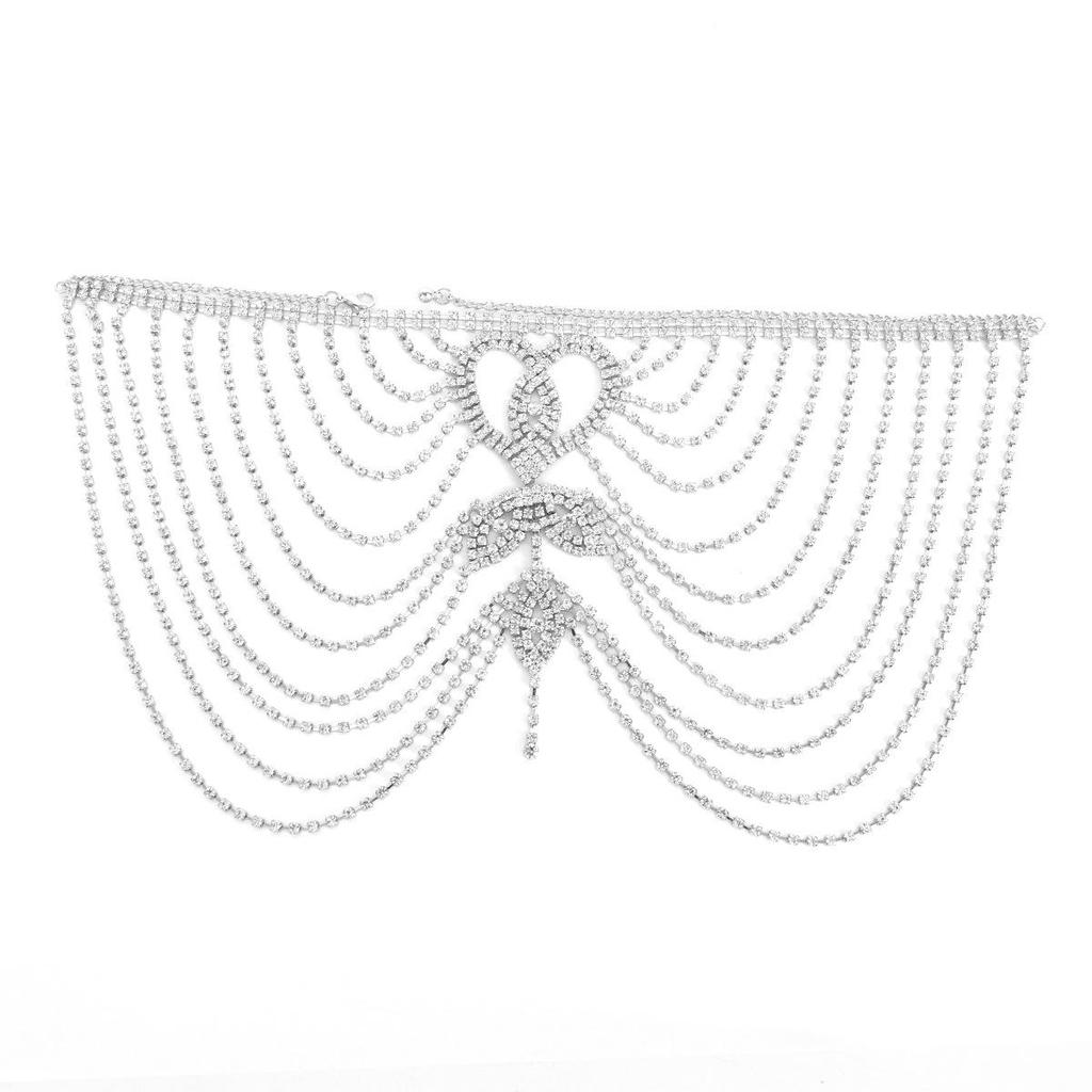 Rhinestone Tassel Hair Chain - Retro European & American Headdress Accessory