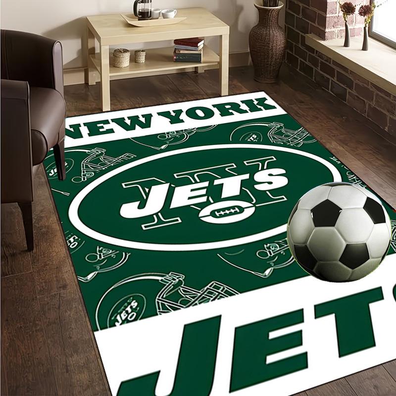 Jets Helmet Rug Office Carpet Non-Slip Mat, Chair Rug Floor Covering for Gaming, Bedroom, Living Room , Home Decor Christmas Gift