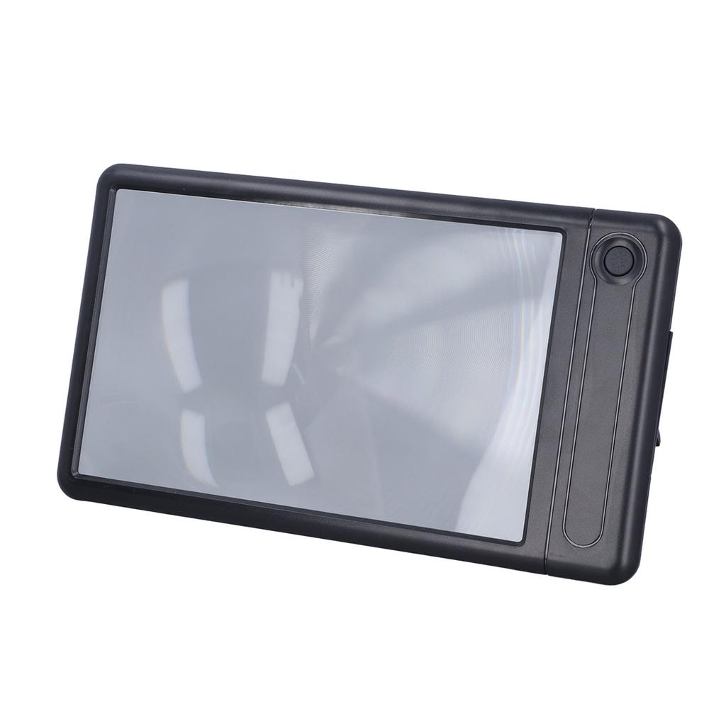 5X Reading Magnifier with Stand 43 LED 3 Brightness Full Page Rectangular Magnifier for Engraving Pr