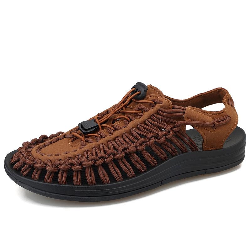 Men's Woven Casual Beach & Outdoor Sandals - Roman Style Water & Wading Shoes