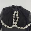 European Luxury Mesh Diamond Patchwork Bandage Evening Gown