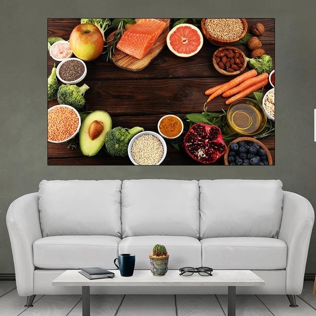 Moderne Mura Bunte Küche Gewürz Leinwand Malerei Abstrakte Bilder für Nordic Wohnzimmer Küche Wand Kunst Dekor Kein Rahmen