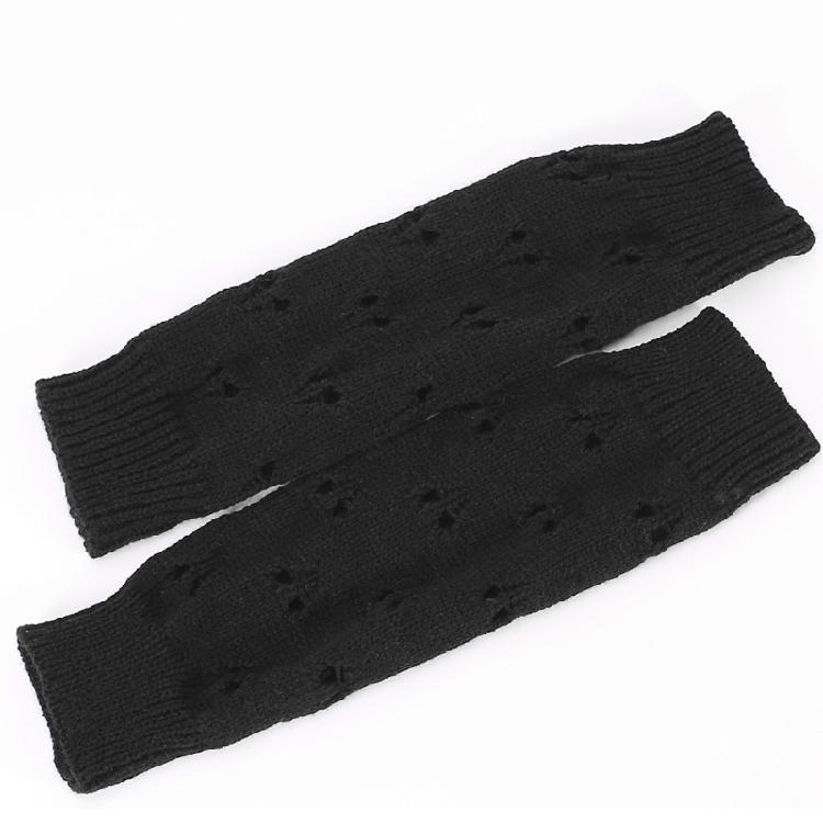 Winter Hand Gloves Soft Warm Gloves Arm Crochet Hollow Out Fingerless Gloves