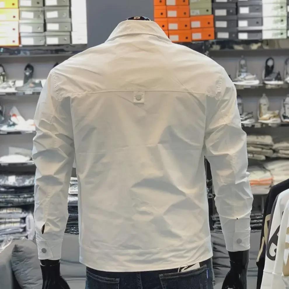 Men's Casual Loose-Fit Jacket - 2023 Spring/Autumn, Trendy Korean Style Workwear