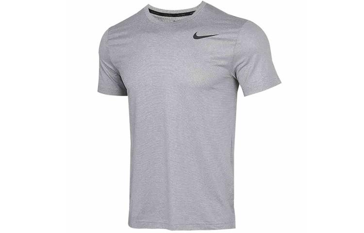 Men's Nike T-Shirts Men's Gray Crew Neck Moderate Straight Fit