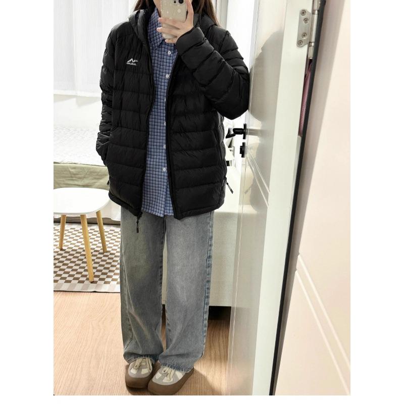 Down cotton-padded clothes women's winter new light and thin hooded small cotton-padded jackets loose fashion warm cotton-padded jackets