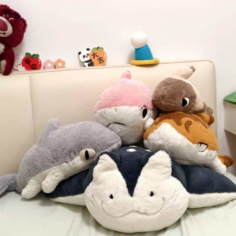 Black Sharkitty Anime Plush Doll 50-70cm Kawaii Stuffed Toy Creative Gift for Birthday Home Decor