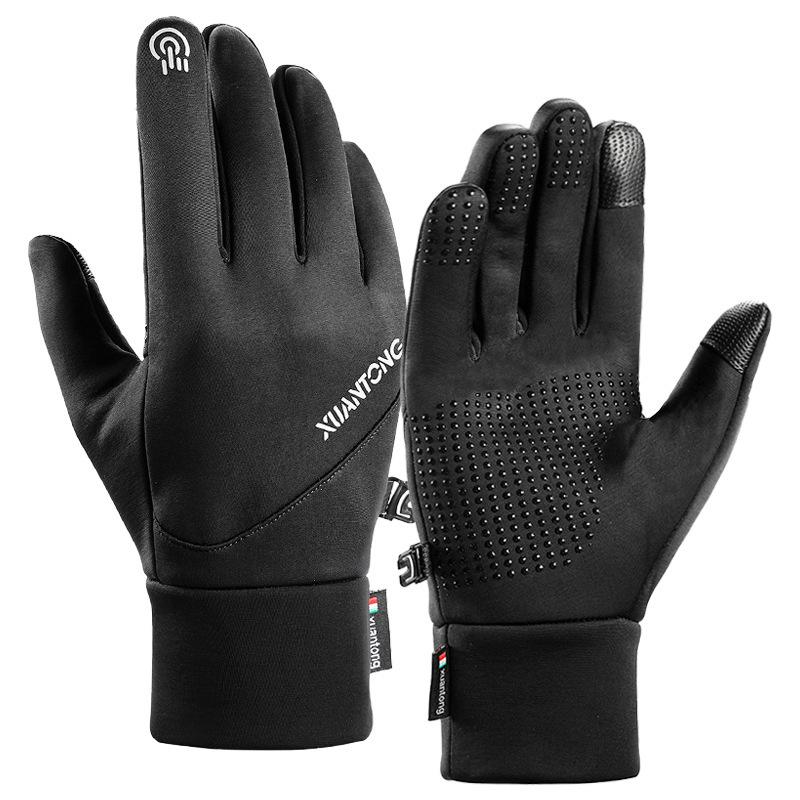New autumn and winter elastic touch screen gloves, outdoor sports warm gloves