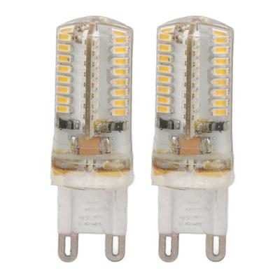 2 stk G9 LED-pærer Profesjonelle 64LEDs Høy Lysstyrke Keramiske Lyspærer for Lysekronebelysning