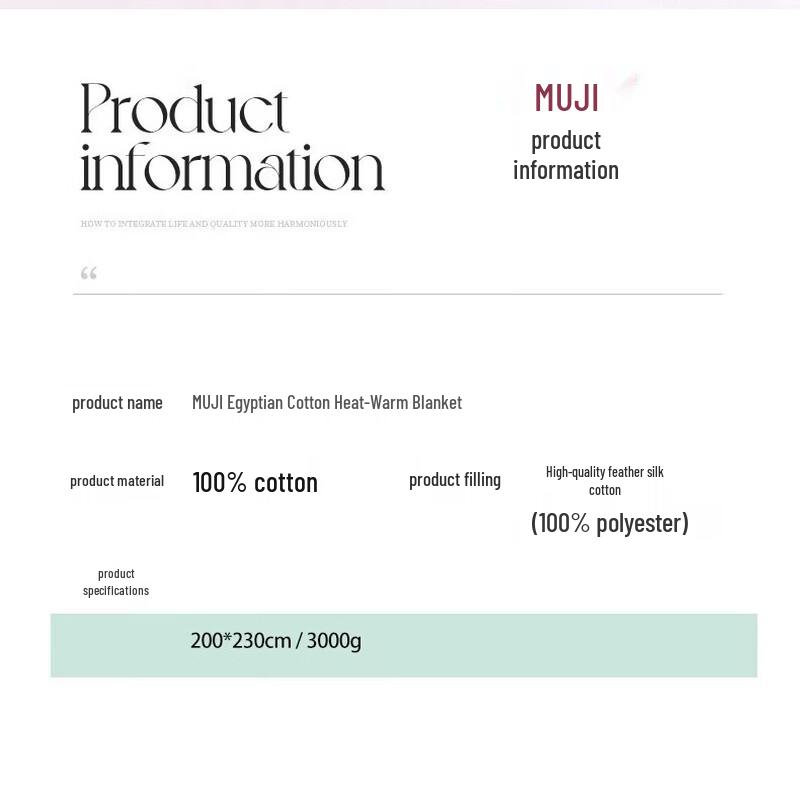 Muji Zimní teplá polyesterová přikrývka