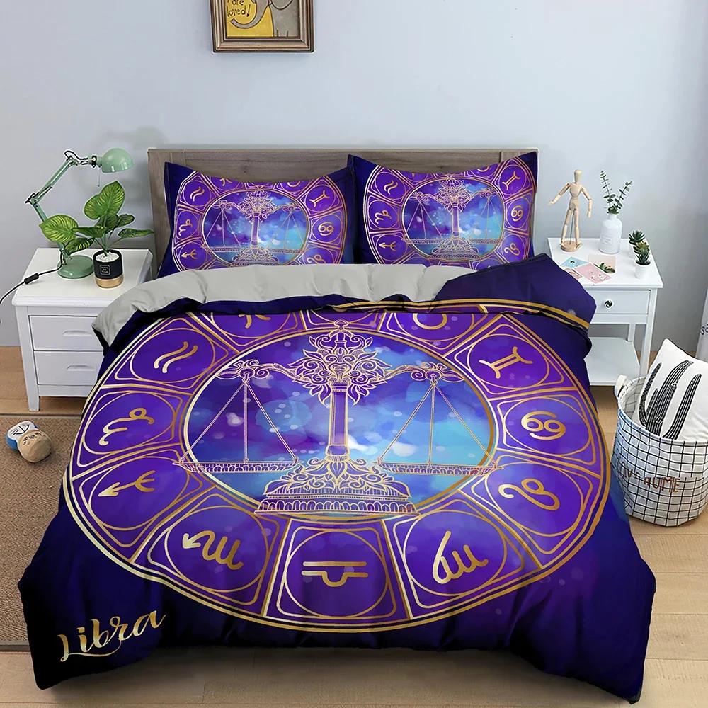 Comforter Psychedelic Constellation Bedding Set For Bedroom Astrological Comforter S Us/Eu/Au Single Double 2/3Pcs